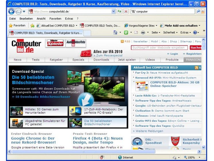 Internet Explorer 8 (Windows XP)