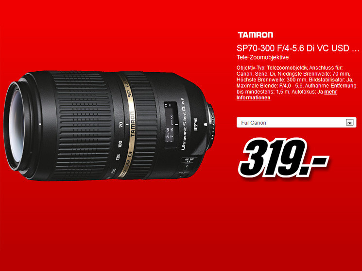 objectif tamron 70 300