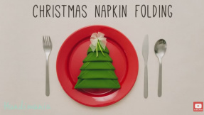 Schicke Serviette: Wie falte ich einen Weihnachtsbaum?
