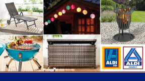 Gartenmöbel, -geräte und Beleuchtung bei Aldi