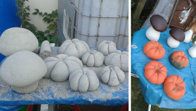 Hammerhart: Herbst-Deko aus Beton selber machen