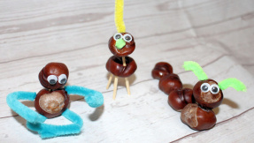 Aus Kastanien Figuren und Dekoration basteln