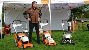 Mit Akku-Rasenmähern von Stihl den Garten befreien