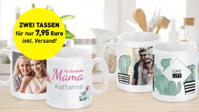 Fotogeschenk: Zwei Tassen für nur 7,95 Euro!