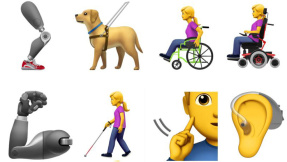 Apple: Neue Emojis für Menschen mit Behinderung