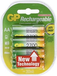 GP Rechargeable Hi-Power NiMH Battery 1,2V 2700 mAh (4 St.)
