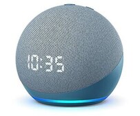 Echo Dot (4. Generation) blaugrau mit LED-Display