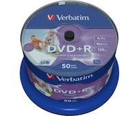 DVD+R 4,7GB 120min 16x ganzflächig Tintenstrahl bedruckbar No ID Brand 50er Spindel