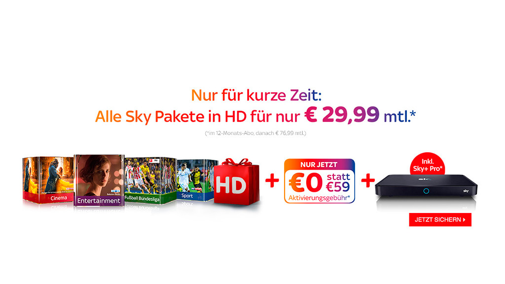Sky Ein Jahr Komplettpaket zum Sparpreis! COMPUTER BILD