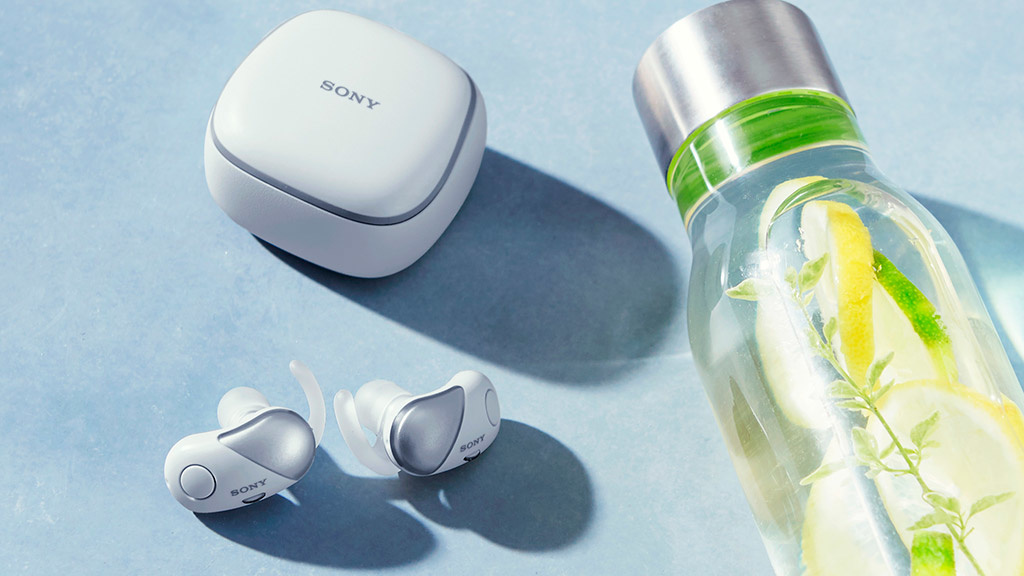 Sony Wf Sp700n Sports True Wireless Noise Canceling Earbud Headphones White Ebay