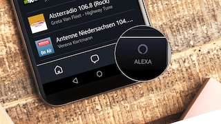 Screen Amazon Alexa App mit Alexa-Button
