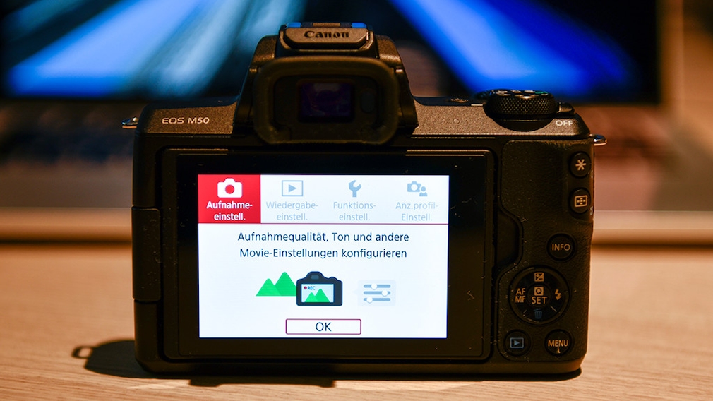 Canon EOS M50: Einfaches Menü