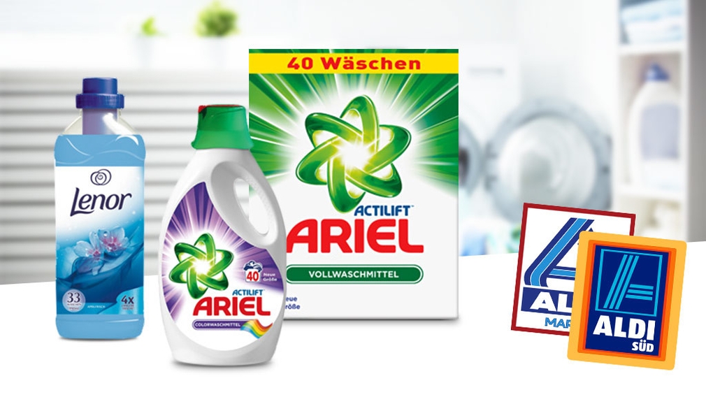 Ariel- und Lenor-Waschmittel