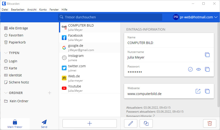 Bitwarden-Passwort-Manager