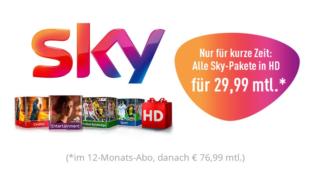 SuperDeal Sky Komplett in HD für 30 Euro! COMPUTER BILD
