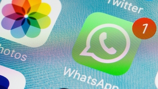 WhatsApp-Button mit Nachrichtsymbol