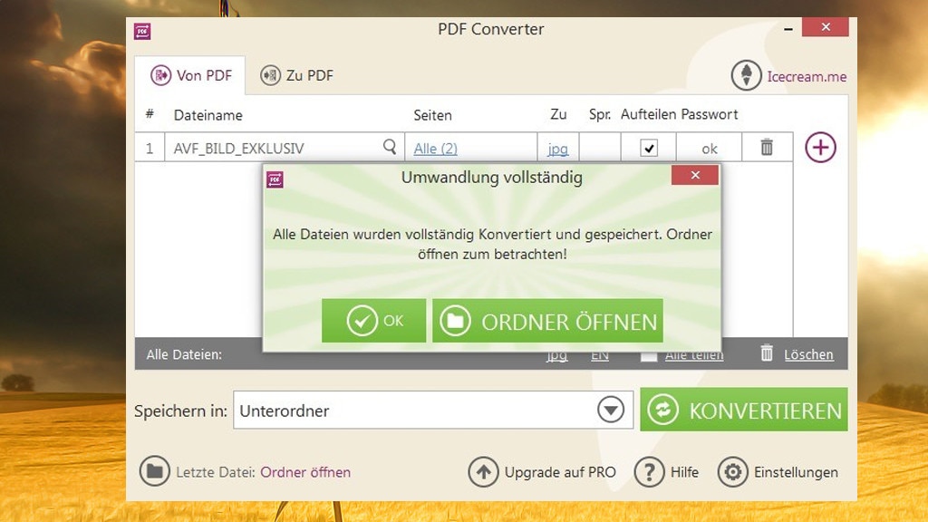 Icecream PDF Converter: PDFs in andere Formate bringen