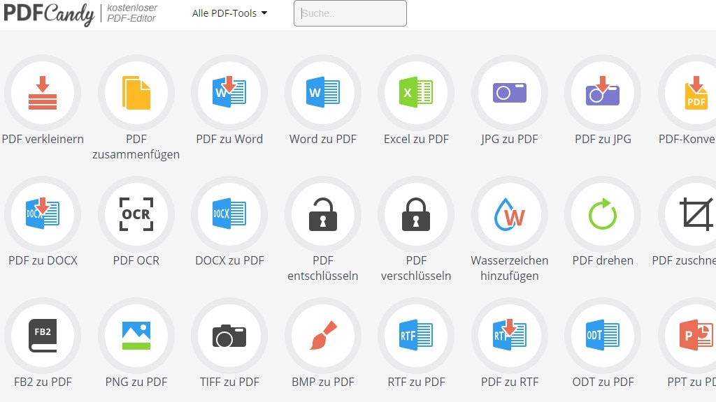 PDF Candy: Online PDF-Dateien verarbeiten
