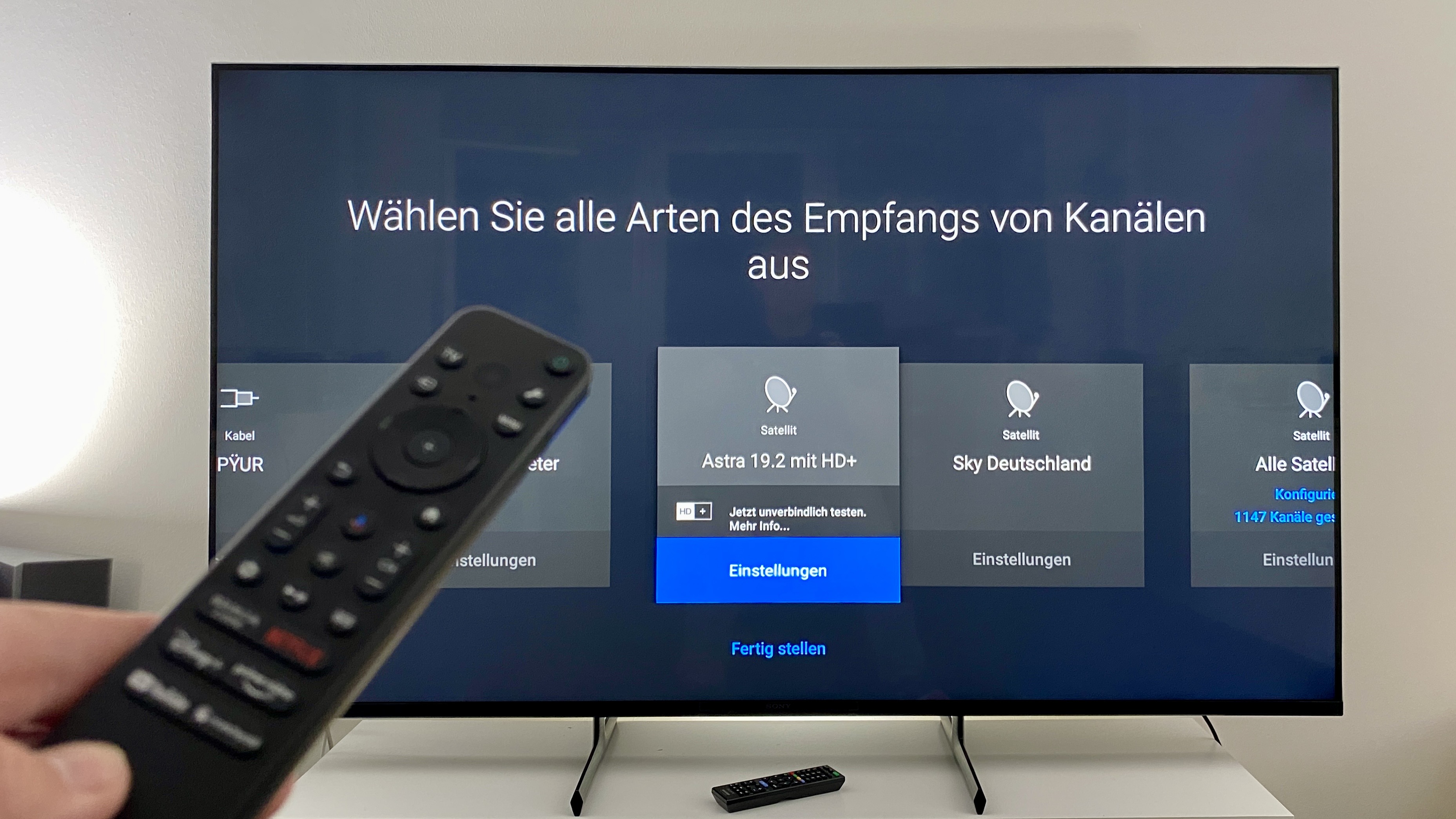 Wie kann ich sony TV empfangen?