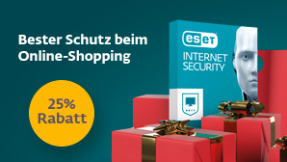 ESET: 25% sparen und sicher Online-Shoppen