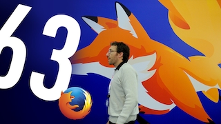 Mann vor Firefox-63-Poster