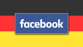 Deutschlandfahne mit Facebook-Logo