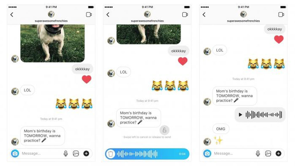 Instagram: Ab sofort mit Sprachnachrichten