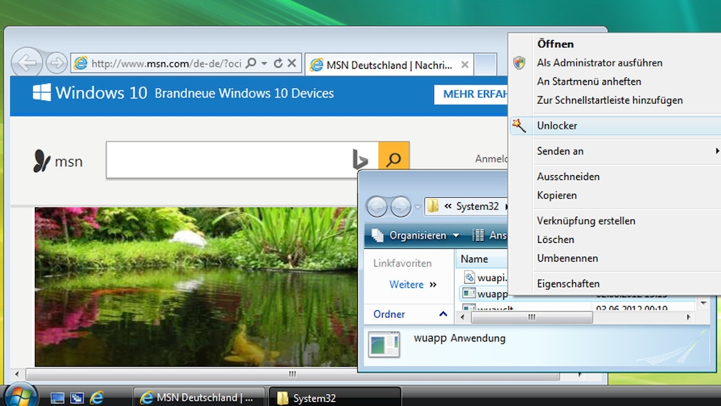 Windows 10: Unlocker löscht wuapp-Datei