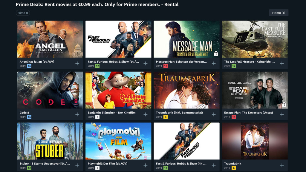 Amazon Prime Deals Filme leihen für 99 Cent COMPUTER BILD