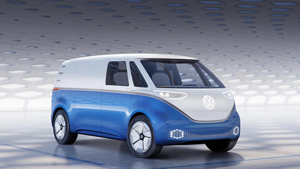 VW I.D. Buzz Cargo: Volkswagen stellt Elektro-Transporter vor Noch ist der E-Transporter VW I.D. Buzz Cargo nur eine Studie, 2022 soll er aber in Serie gehen. 