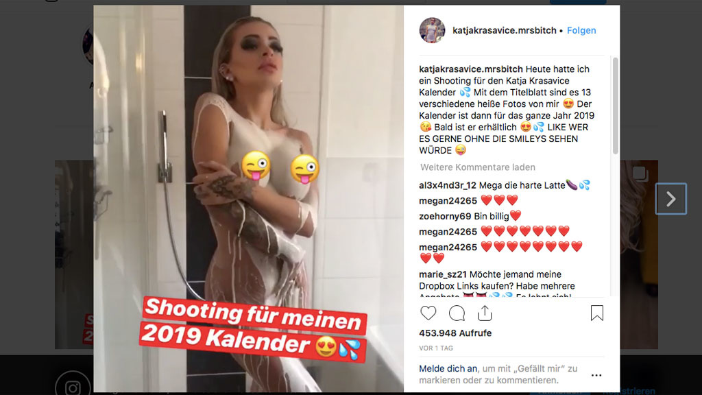 Sexy durchs Jahr: Katja Krasavice bringt Nackt-Kalender 2019.