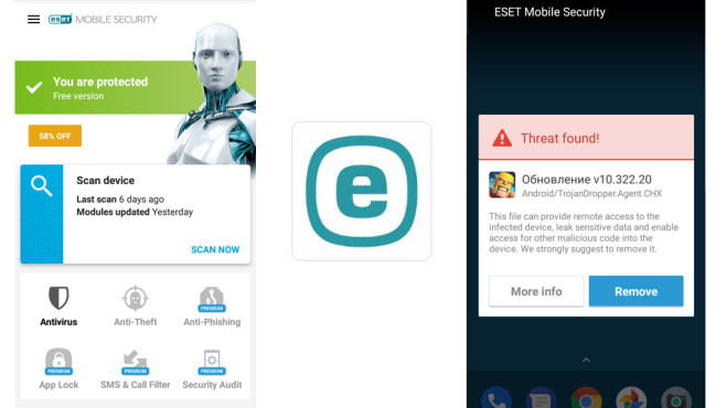 ESET Mobile Security & Antivirus © ESET, COMPUTERBILD, AV-Test