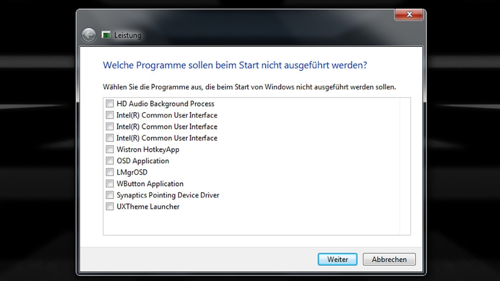 Windows 7: Leistungsprobleme beheben via Autostart-Tuning