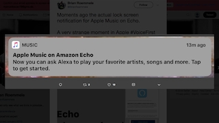 Apple-Push-Nachricht: Apple Music on Amazon Echo