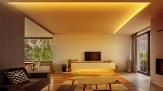 Eve Light Strip in einem Wohnzimmer
