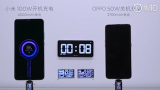 Xiaomi Super Charge Turbo: Videoduell mit Oppo-Smartphone
