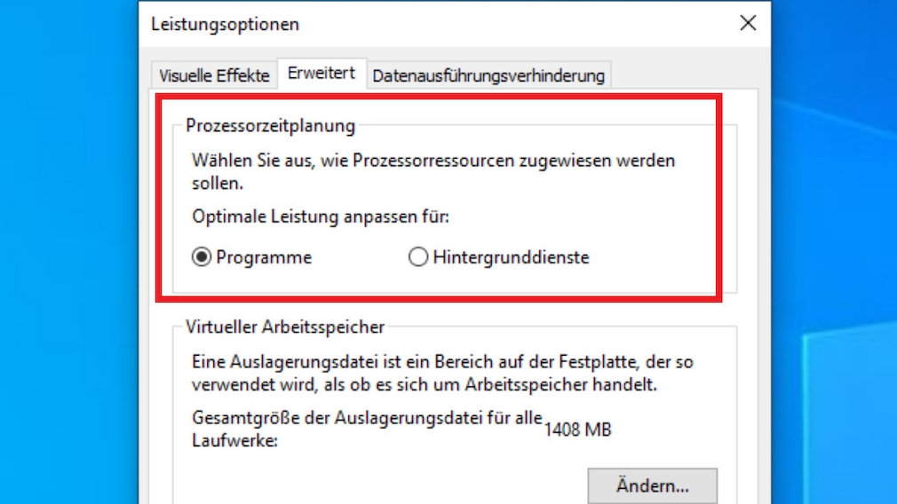 Windows 7/8/10: Prozessorzeitplanung für Dienste optimieren