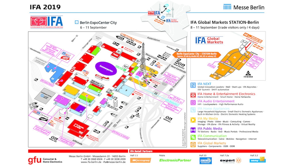 Hallenplan der IFA 2019