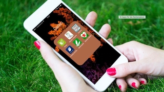 Logos der Garten-Apps auf dem Handy