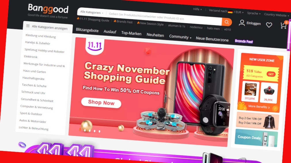 Banggood Schnäppchgen mit OnlineGutschein COMPUTER BILD