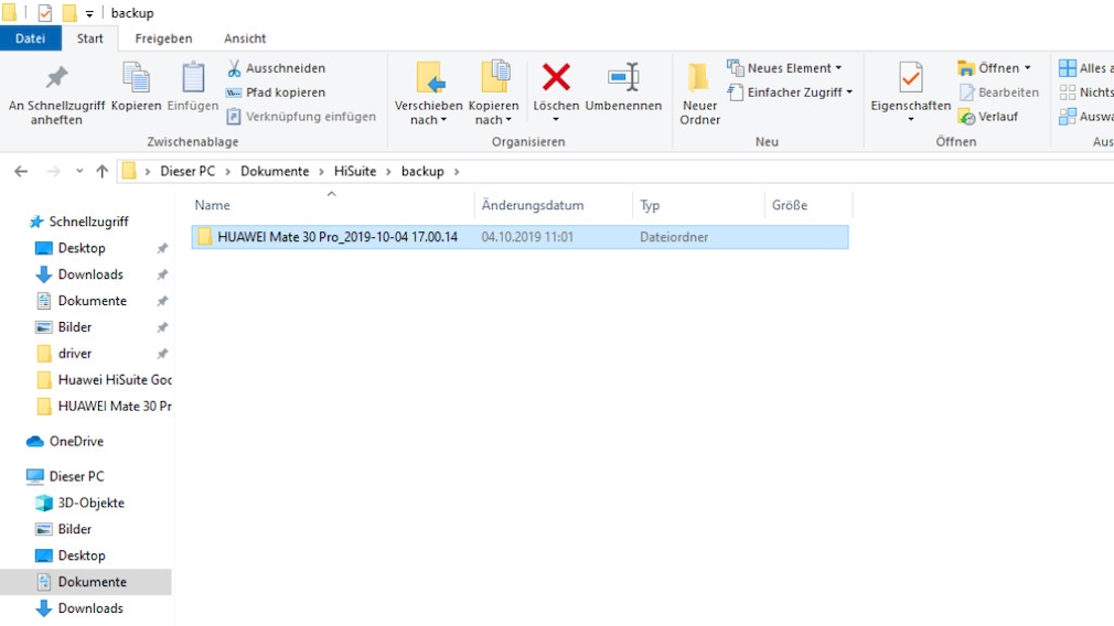 Screenshot Windows Explorer