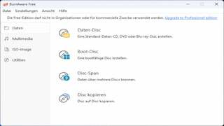 Screenshot aus BurnAware Free