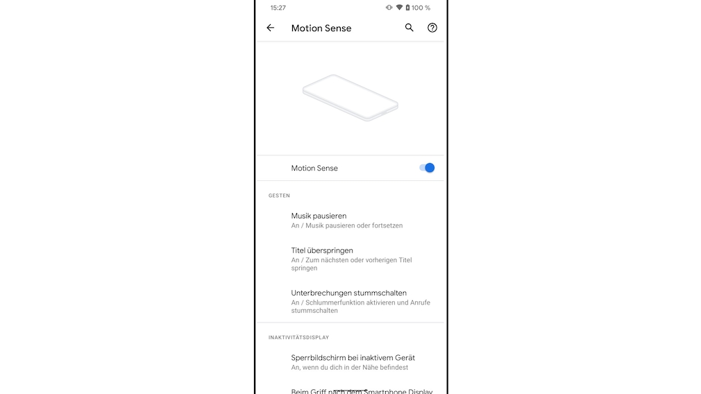 Motion Sense mit Android 11
