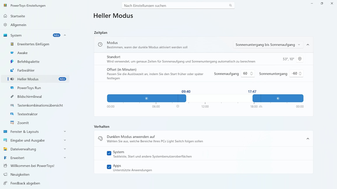 Heller Modus, Light Switch