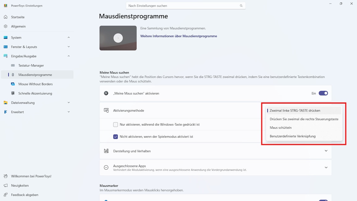 Mausdienstprogramme