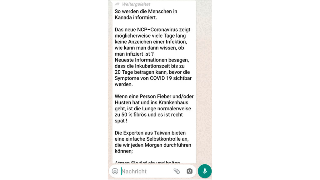 Corona Kettenbrief Corona Kettenbrief