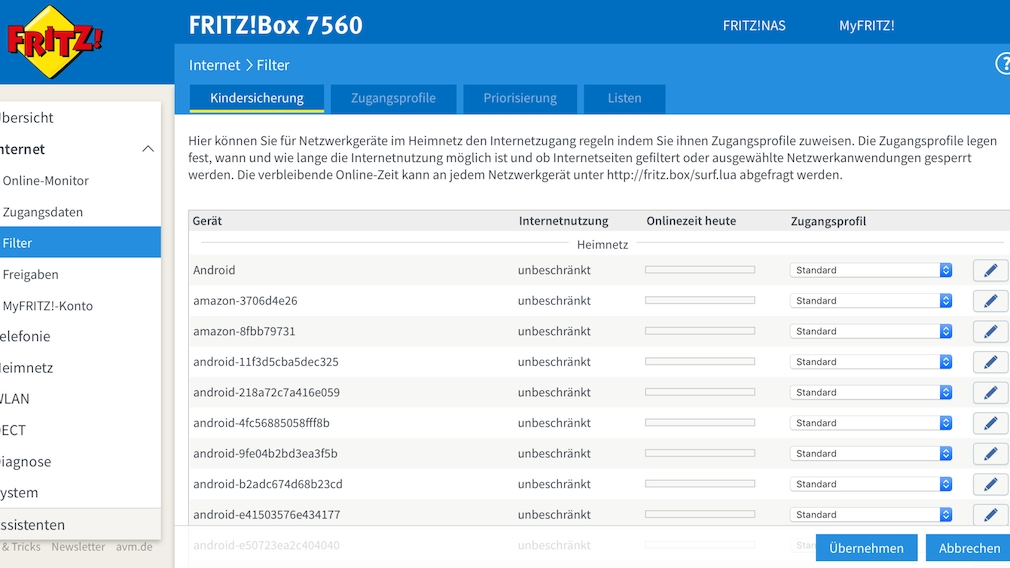 FritzBoxKindersicherung Anleitung für die Einrichtung COMPUTER BILD