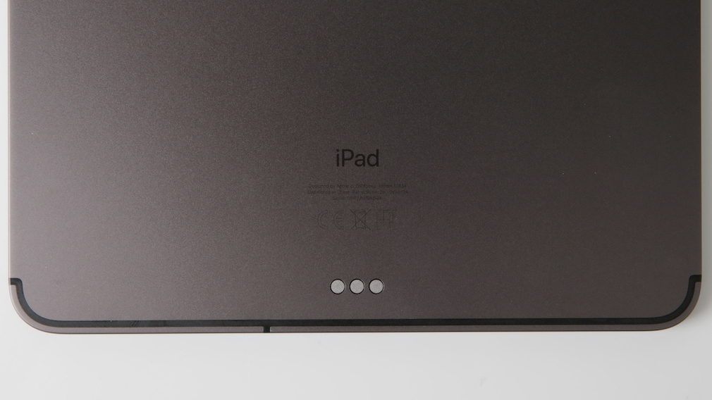 Close-up of the iPad Pro Smart Connector.