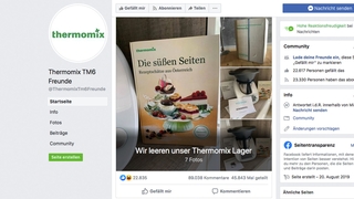 Thermomix TM6 Freunde: Facebook-Seite