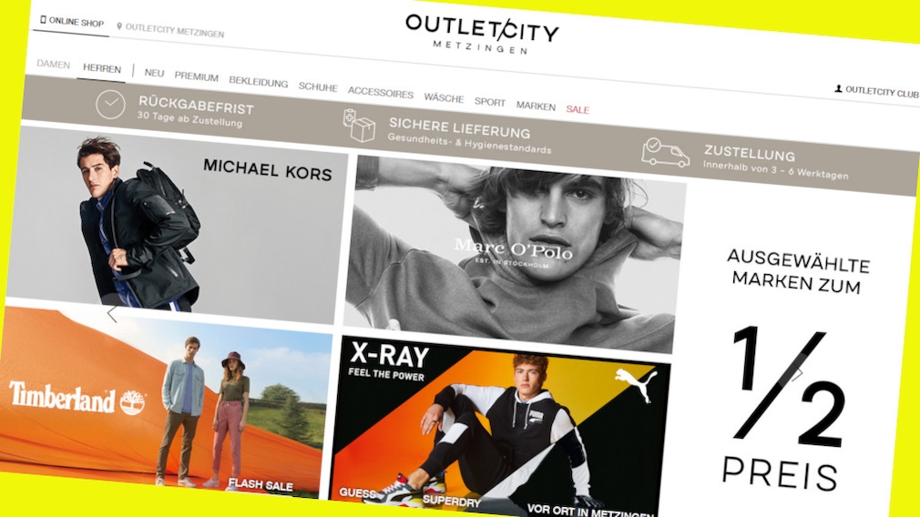 Outletcity.com: Designermode dauerhaft günstig